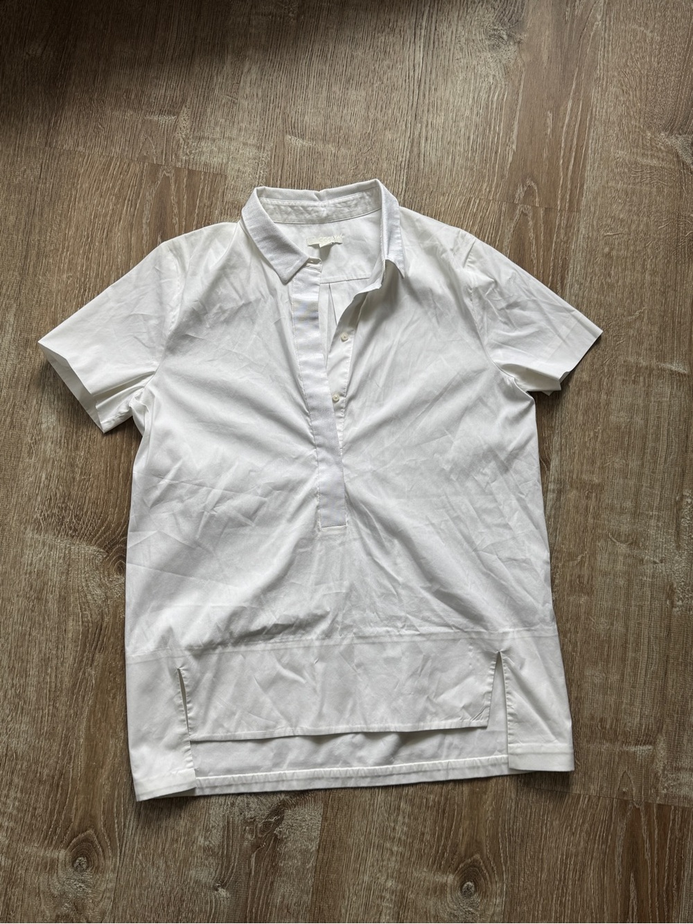 COS White Short-Sleeve Polo